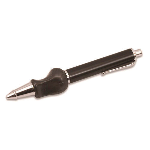 Heavyweight Ball Pen W/the Pencil Grip, Ballpoint Pen, Retractable, Med 0.7 Mm, Black Ink, Black/silver/navy Barrel, 8/carton