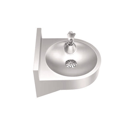 Wall-mounted Indoor/outdoor Water Fountain, Single-level, Non-filtered, Non-refrigerated, Silver