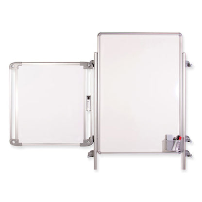 Nexus Double-sided Portable Whiteboard Tablet, 27.88" X 27.88", White Surface, Satin Aluminum Frame