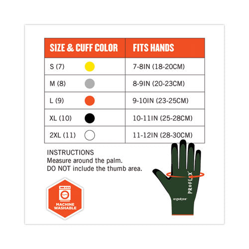 Proflex 7070 Ansi A7 Nitrile Coated Cr Gloves, Green, Large, Pair