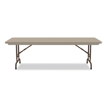 Adjustable Folding Tables, Rectangular, 72" X 30" X 22" To 32", Mocha Granite Top, Brown Legs, 4/pallet