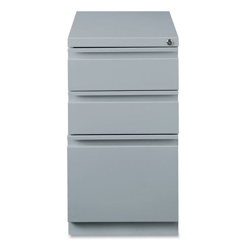 Full-width Pull 20 Deep Mobile Pedestal File, 3-drawer: Box/box/file, Letter, Platinum, 15 X 19.88 X 27.75