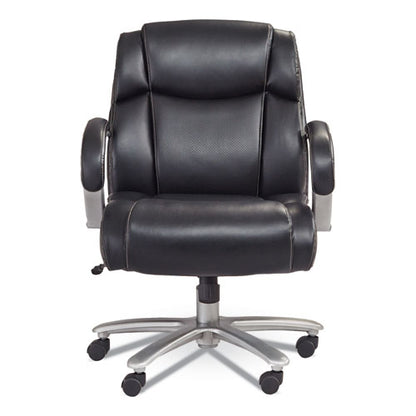 Lineage Big And Tall Mid Back Task Chair 24.5" Back, Supports 350 Lb, 19.5" To 23.25" Seat Height, Black Seat, Chrome Base