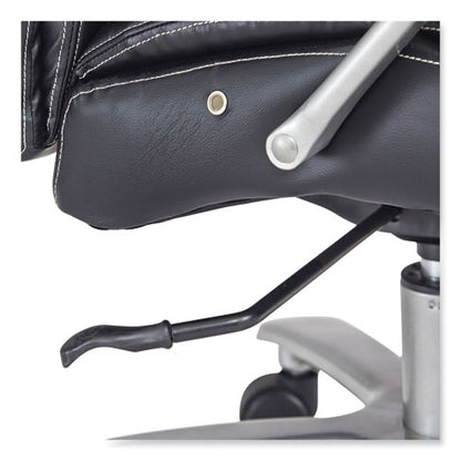 Lineage Big And Tall Mid Back Task Chair 24.5" Back, Supports 350 Lb, 19.5" To 23.25" Seat Height, Black Seat, Chrome Base