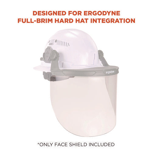 Skullerz 8998 Anti-scratch/anti-fog Face Shield Replacement For Full Brim Hard Hat, Clear Lens