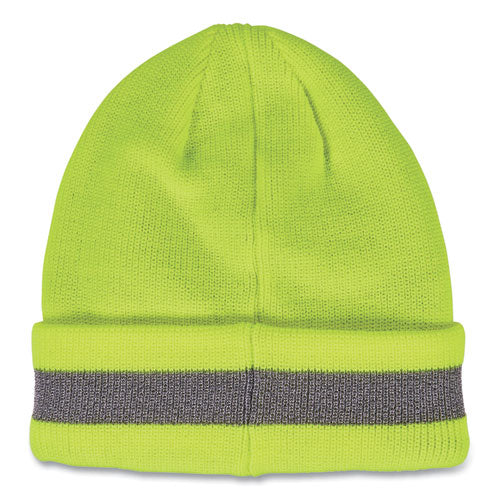 N-ferno 6803 Reflective Rib Knit Winter Hat, One Size Fits Most, Lime