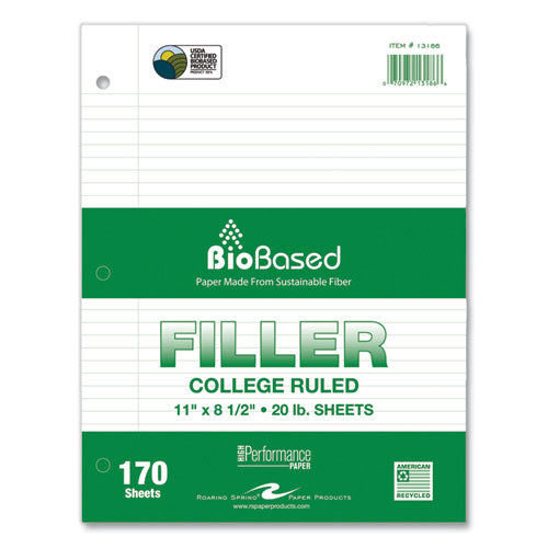 Filler Paper, 3-hole, 8.5 X 11, College Rule, 170 Sheets/pack, 12 Packs/carton