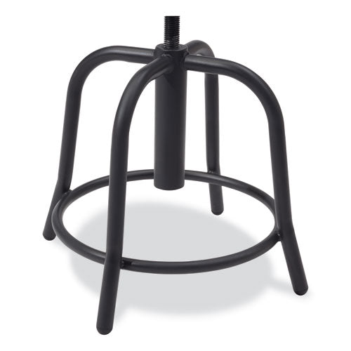 6800 Series Height Adjustable Metal Seat Stool, Supports Up To 300 Lb, 18" To 24" Seat Height, Burgundy Seat, Black Base