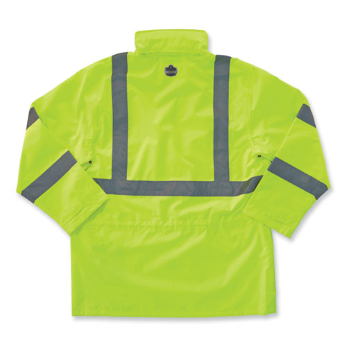 Glowear 8365 Class 3 Hi-vis Rain Jacket, Polyester, Medium, Lime