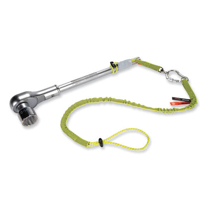 Squids 3100 Lanyard With Aluminum Carabiner + Cinch-loop, 10 Lb Max Working Capacity, 35" To 45" Long, Lime