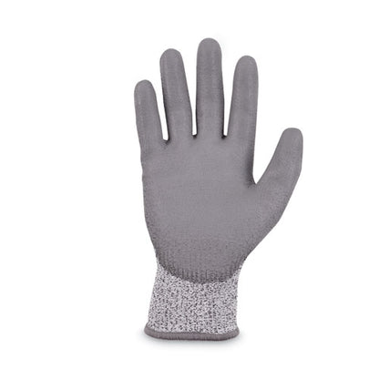 Proflex 7030 Ansi A3 Pu Coated Cr Gloves, Gray, Large, Pair