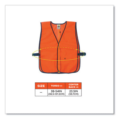 Glowear 8010hl Non-certified Economy Vest, One Size Fits Most, Orange