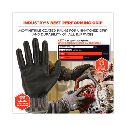 Proflex 7072 Ansi A7 Nitrile-coated Cr Gloves, Gray, Small, Pair