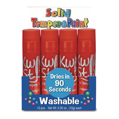 Kwik Stix Single Color Pack, 0.7" X 3.5", Red, 12/pack, 12 Packs/carton