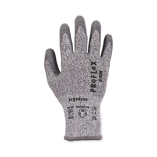 Proflex 7030 Ansi A3 Pu Coated Cr Gloves, Gray, X-large, 12 Pairs/pack