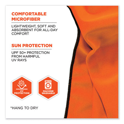 Chill-its 6602mf Evaporative Microfiber Cooling Towel, 40.9 X 9.8, One Size Fits Most, Microfiber, Orange