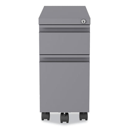 Zip Mobile Pedestal File, 2-drawer, Box/file, Legal/letter, Arctic Silver, 10 X 19.88 X 21.75