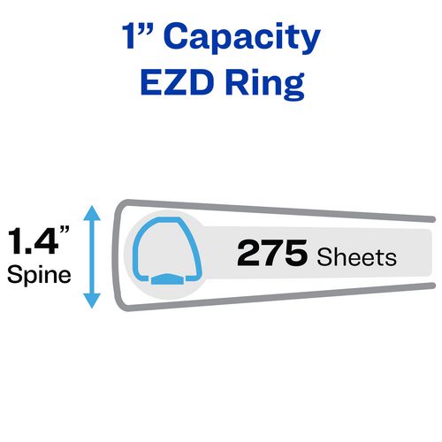 Framed View Heavy-duty Binders, 3 Rings, 1" Capacity, 11 X 8.5, Black, 12/carton