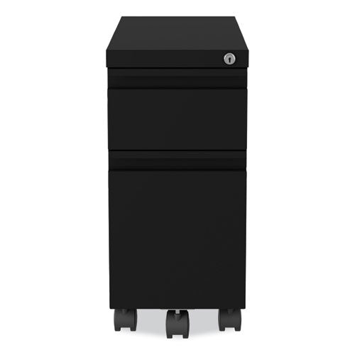 Zip Mobile Pedestal File, 2-drawer: Box/file, Legal/letter, Black, 10 X 19.88 X 21.75