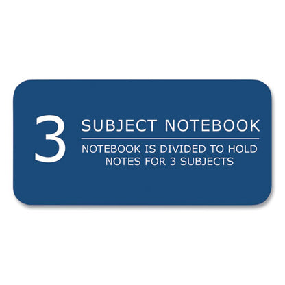 Subject Wirebound Promo Notebook, 3-subject, Wide/legal Rule, Asstorted Cover, (120) 10.5 X 8 Sheets, 24/carton