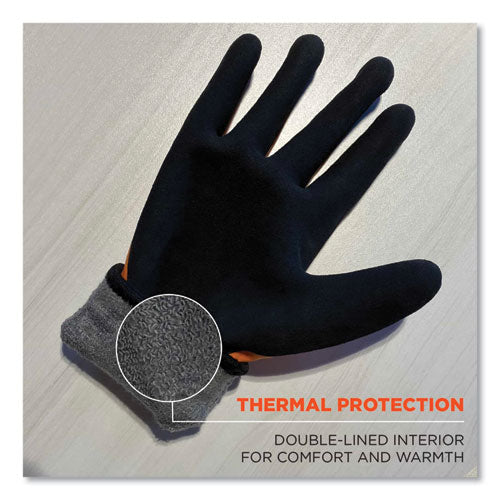 Proflex 7551-case Ansi A5 Coated Waterproof Cr Gloves, Orange, Small, 144 Pairs/carton