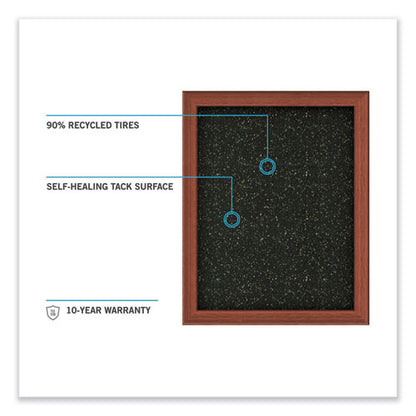 Aluminum-frame Recycled Rubber Bulletin Boards, 60.5" X 36.5", Confetti Surface, Satin Aluminum Frame