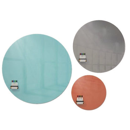 Coda Low Profile Circular Non-magnetic Glassboard, 36 X 36, Smoke Surface