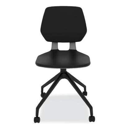 Commute Guest Chair, 25" X 25" X 34.25", Black Seat, Black Back, Black Base