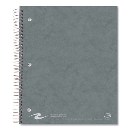 Subject Wirebound Notebook, 3-subject, Medium/college Rule, Assorted Cover, (120) 11 X 9 Sheets, 24/carton