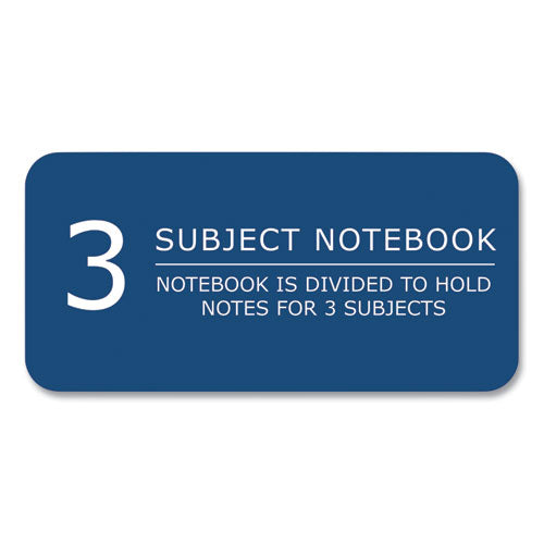 Subject Wirebound Notebook, 3-subject, Medium/college Rule, Assorted Cover, (120) 11 X 9 Sheets, 24/carton