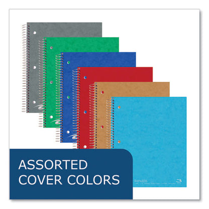 Subject Wirebound Notebook, 3-subject, Medium/college Rule, Assorted Cover, (120) 11 X 9 Sheets, 24/carton