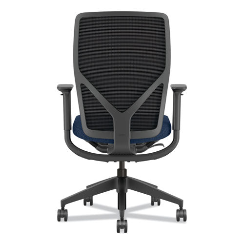 Flexion Mesh Back Chair, Supports Up To 300 Lb, 14.81" To 19.7" Seat Height, Navy Seat, Black Back, Black Base