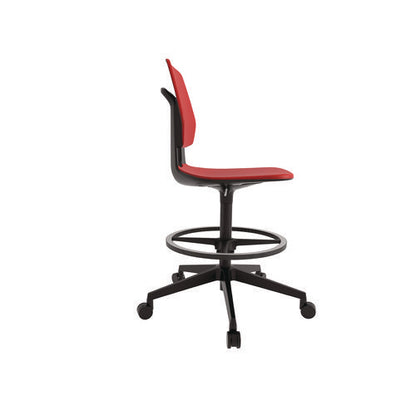 Commute Extended Height Task Chair, Supports Up To 275 Lbs, 18.25" To 22.25" Seat Height, Red/black