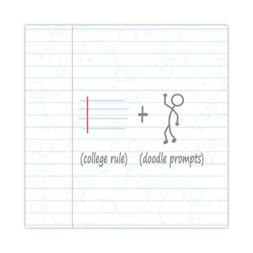 Doodlewrite Notebooks, 1-subject, Medium/college Rule, White Cover, (60) Sheets, 24/carton