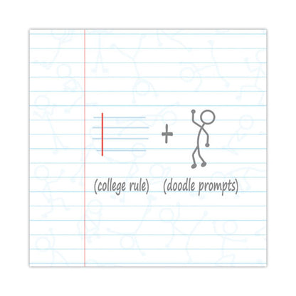 Doodlewrite Notebooks, 1-subject, Medium/college Rule, White Cover, (60) Sheets, 24/carton