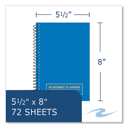 Wirebound Academic Weekly Planner, Assorted Cover Colors, 8 X 5.5, 14-month (july - August) 2023-2024, 28/carton