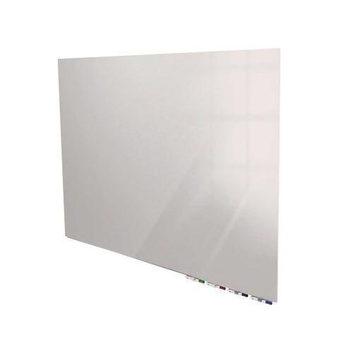 Aria Low-profile Frameless Magnetic Glassboard, 96" X 48", Gray Surface