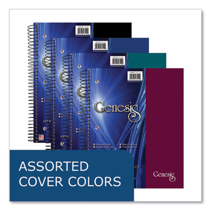 Genesis Notebook, 3-subject, Medium/college Rule, Randomly Assorted Cover Color, (150) 11 X 9 Sheets, 12/carton