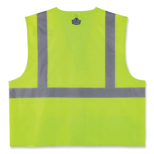 Glowear 8220hl Class 2 Standard Mesh Hook And Loop Vest, Polyester, Small/medium, Lime