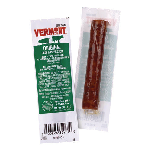 Original Flavor Mini Snack Sticks, Beef, 0.5 Oz Individually Wrapped, 20/carton