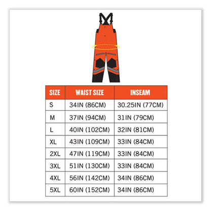 Glowear 8928 Class E Hi-vis Insulated Bibs, 5x-large, Orange