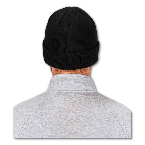 N-ferno 6811zi Rib Knit Hat + Bump Cap Insert, One Size Fits Most, Black