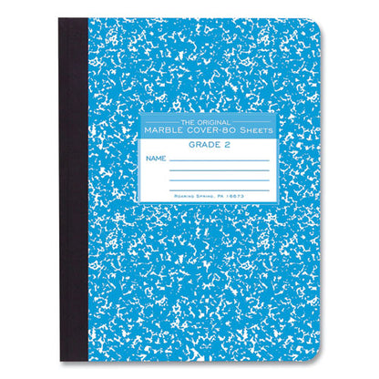 Ruled Composition Book, Grade 2 Manuscript Format, Blue Marble Cover, (80) 9.75 X 7.5 Sheets, 48/carton