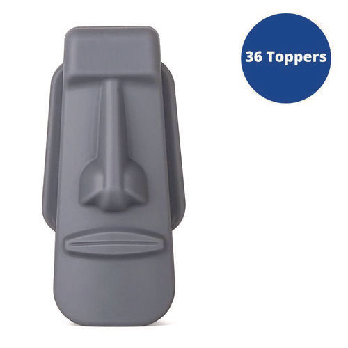 Pencil Topper, Giant Face, Gray, 36/carton