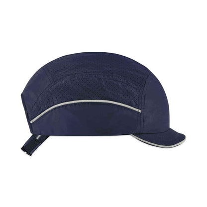 Skullerz 8955 Lightweight Bump Cap Hat, Micro Brim, Navy