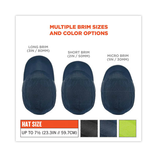 Skullerz 8955 Lightweight Bump Cap Hat, Micro Brim, Navy