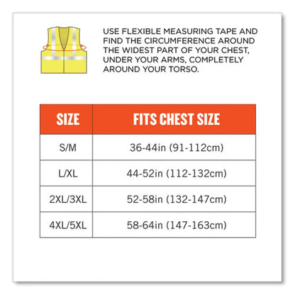 Glowear 8261frhl Class 2 Dual Compliant Fr Hook And Loop Safety Vest, 4x-large/5x-large, Lime