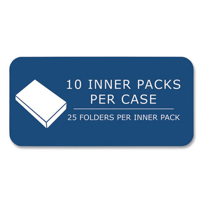 Pocket Folder With 3 Fasteners, 0.5" Capacity, 11 X 8.5, Dark Blue, 25/box, 10 Boxes/carton