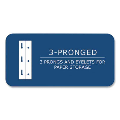 Pocket Folder With 3 Fasteners, 0.5" Capacity, 11 X 8.5, Dark Blue, 25/box, 10 Boxes/carton