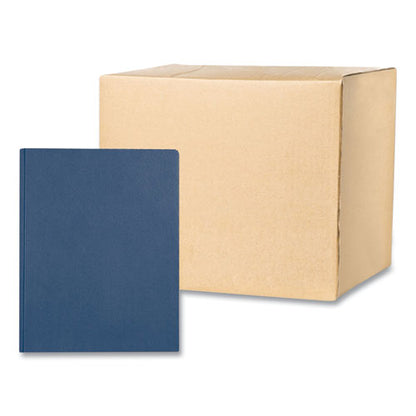 Pocket Folder With 3 Fasteners, 0.5" Capacity, 11 X 8.5, Dark Blue, 25/box, 10 Boxes/carton